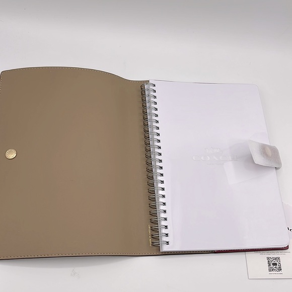 Coach Striped Heart Leather Notebook - Picture 6 of 10